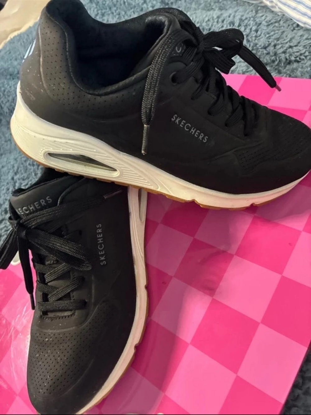 Skechers Black and White Women's Athletic Sneakers